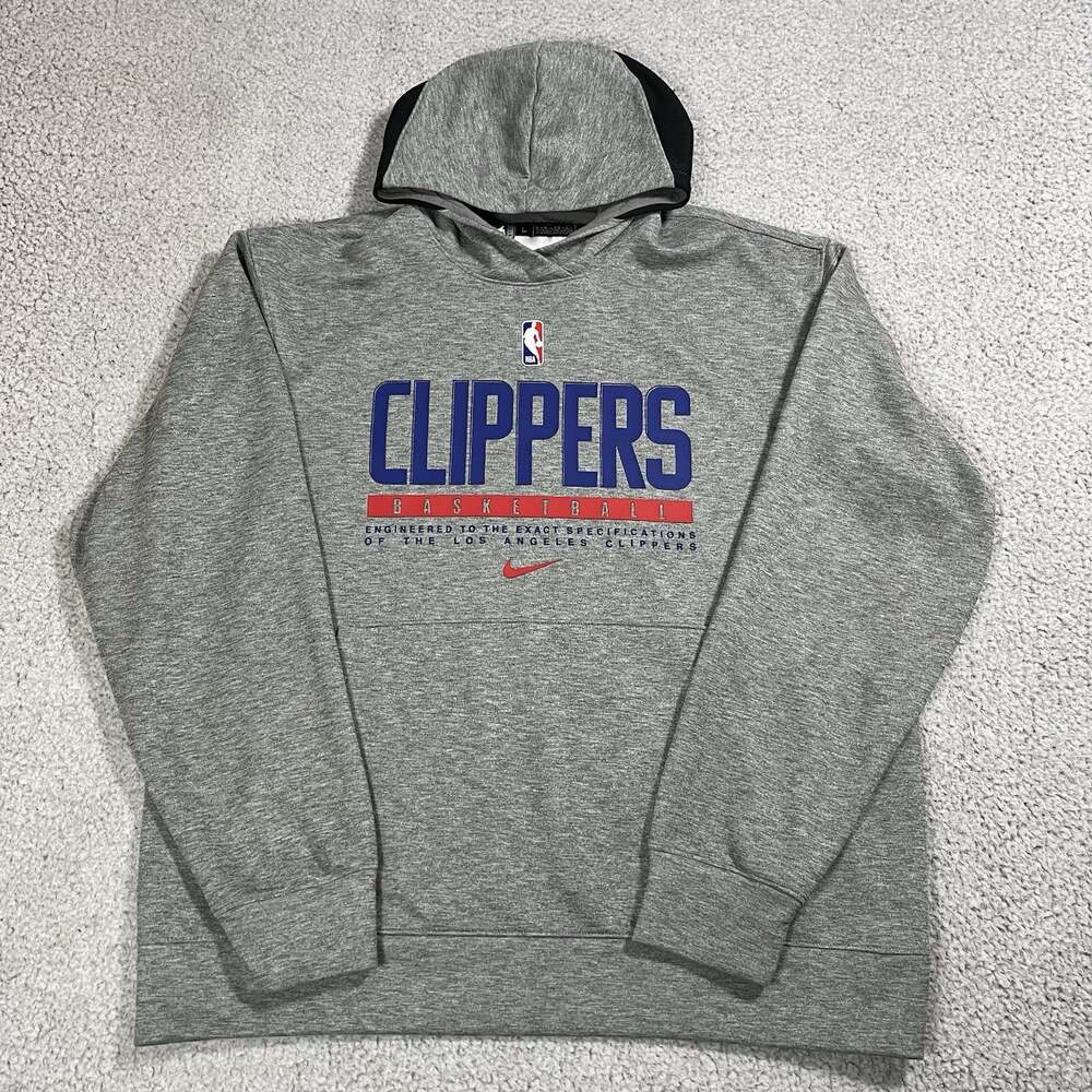 Los Angeles LA Clippers Hoodie Men L Nike NBA Authentics Team Sweatshirt Dri-Fit